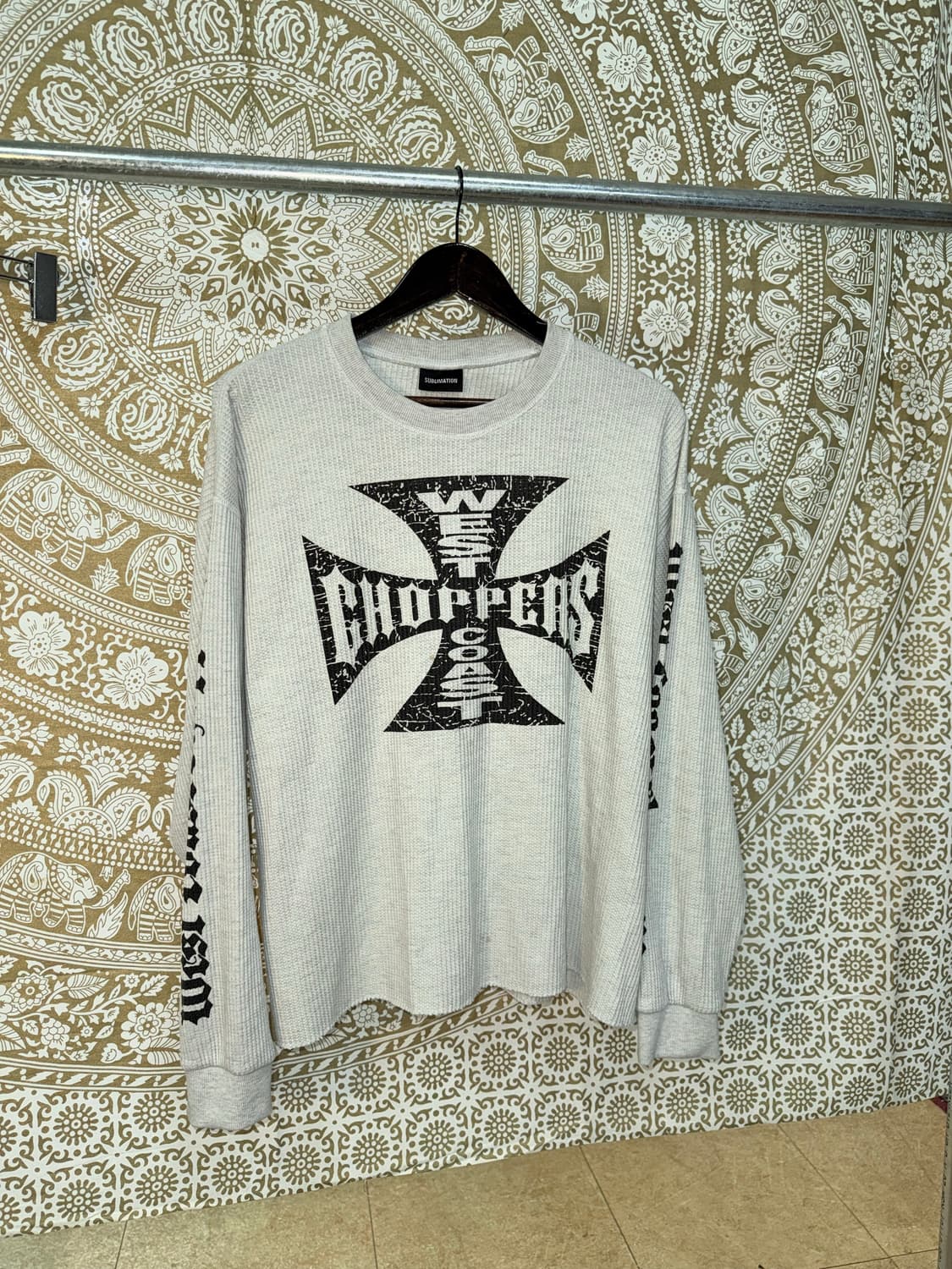Sublimation 프린팅 와플 롱슬리브 상품이미지3