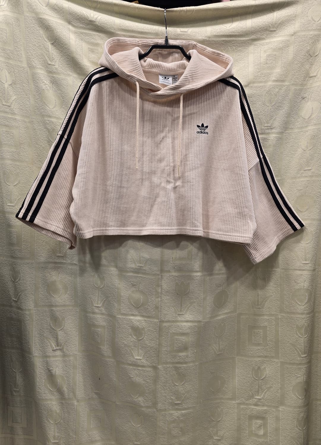 아디다스 와플 크롭 후드티 베이지 M(66) 상품이미지2