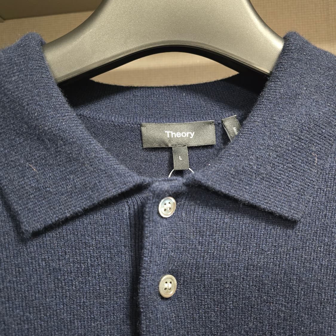 새제품]띠어리 힐레스 캐시미어 폴로 / 발틱 / L 상품이미지2
