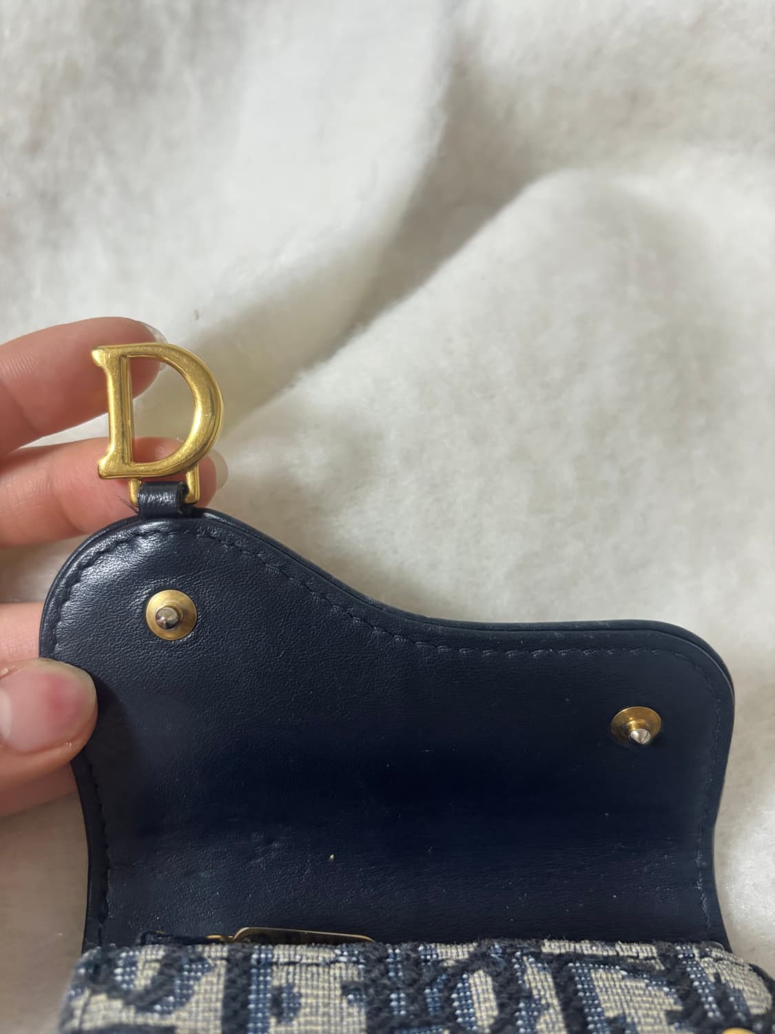 [정품]디올 오블리크 자카드 로터스 반지갑 상품이미지4