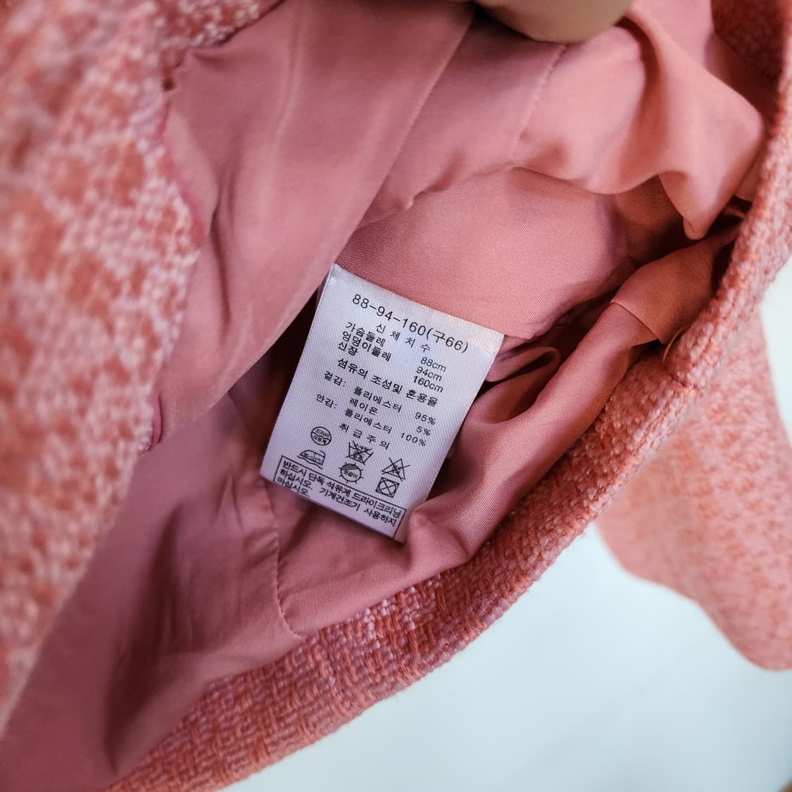 에셀리아 트위드 핑크 자켓 상품이미지5
