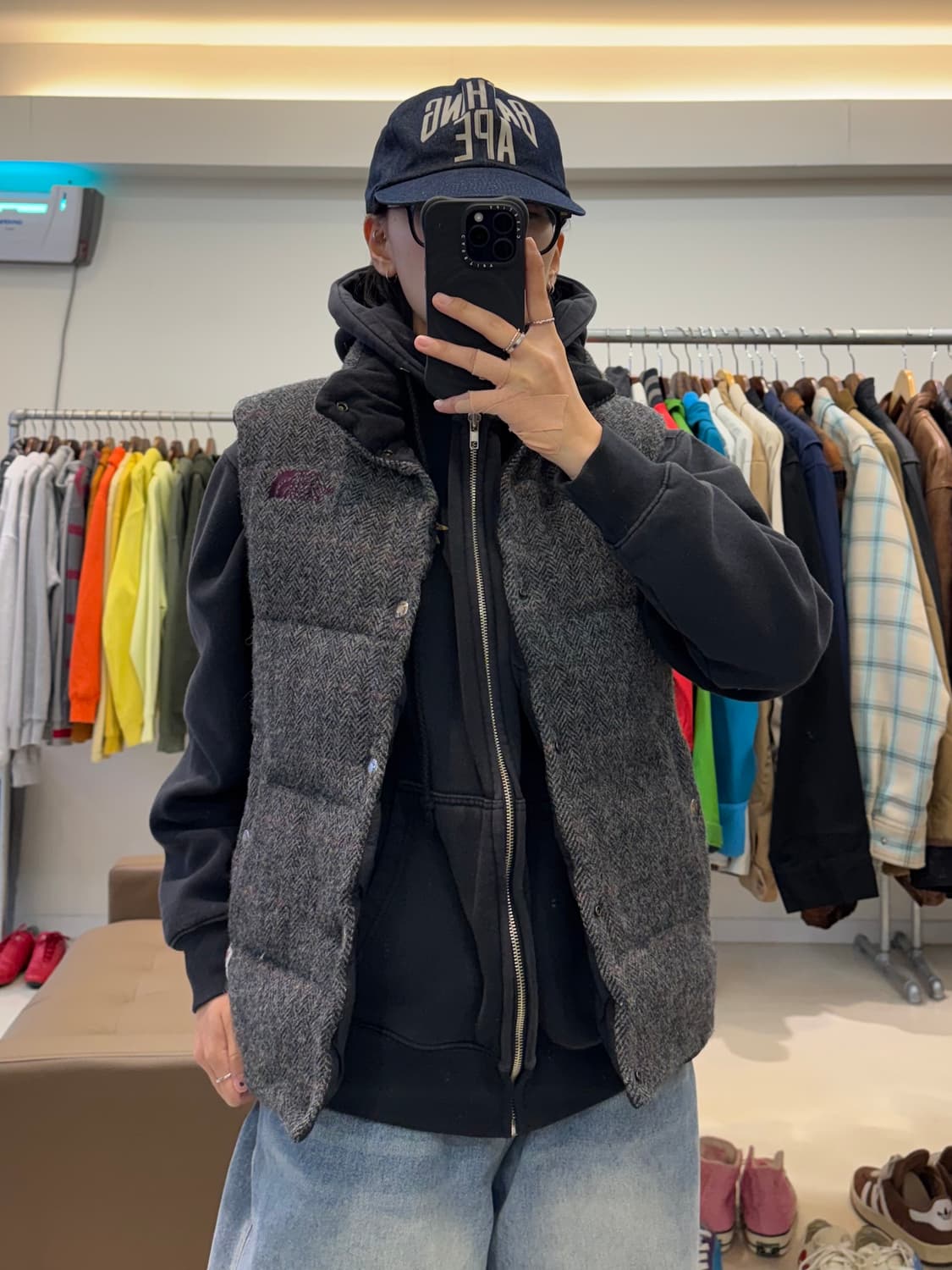 노스페이스 해리스트위드 울 패딩 베스트 상품이미지7