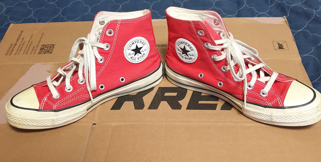 컨버스 척테일러 70s 하이 에나멜 레드 스니커즈 (245) 상품이미지1