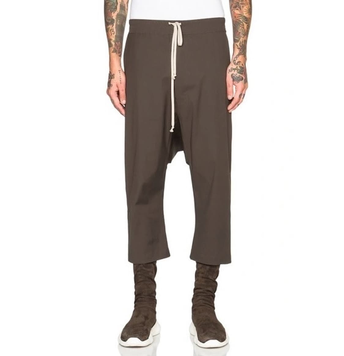 릭오웬스 16SS "CYCLOPS" 드로우스트링 크롭 팬츠 다크 더스트 상품이미지1