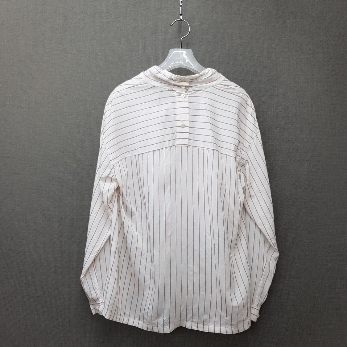 한섬 래트 2024 스트라이프 스트링 블라우스 S사이즈(택달린새제품) 상품이미지5