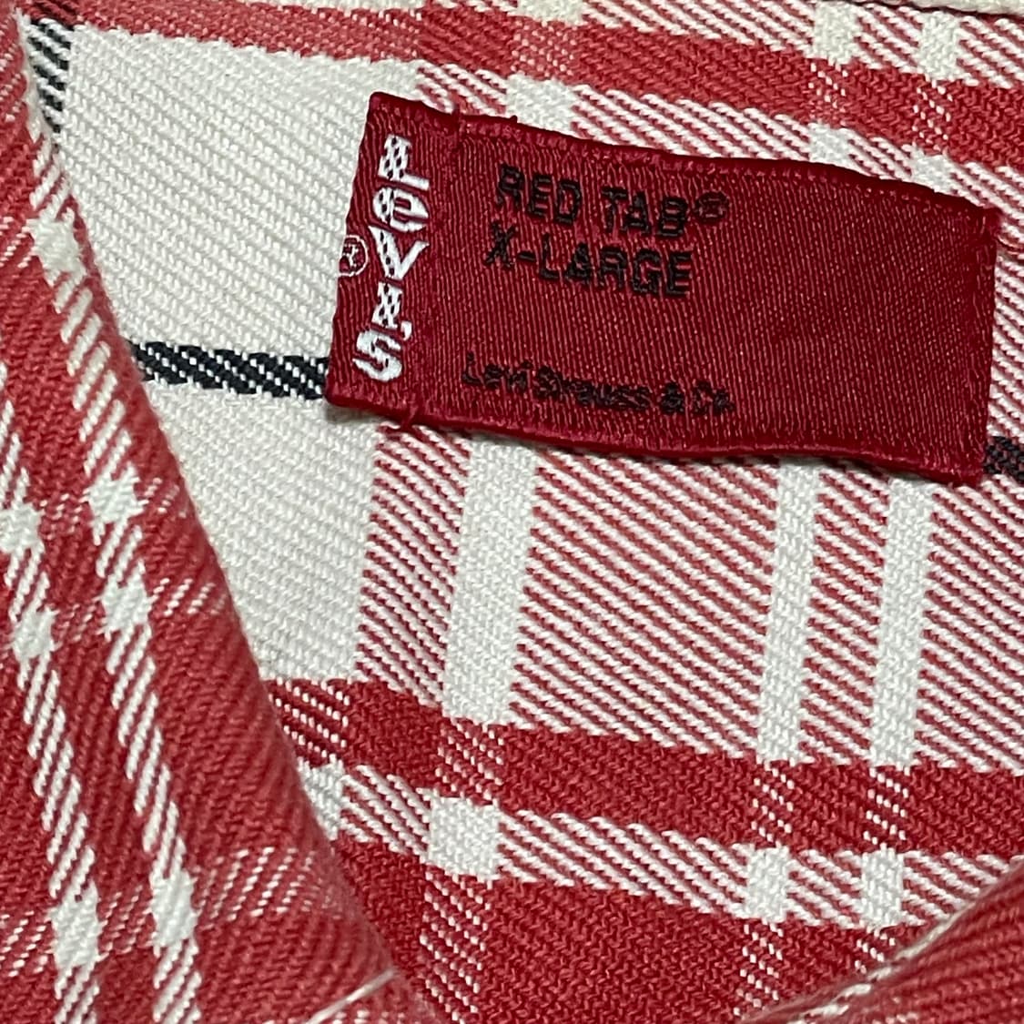 [XL] 리바이스 빈티지 해비웨이트 레드/화이트 체크 셔츠 상품이미지2