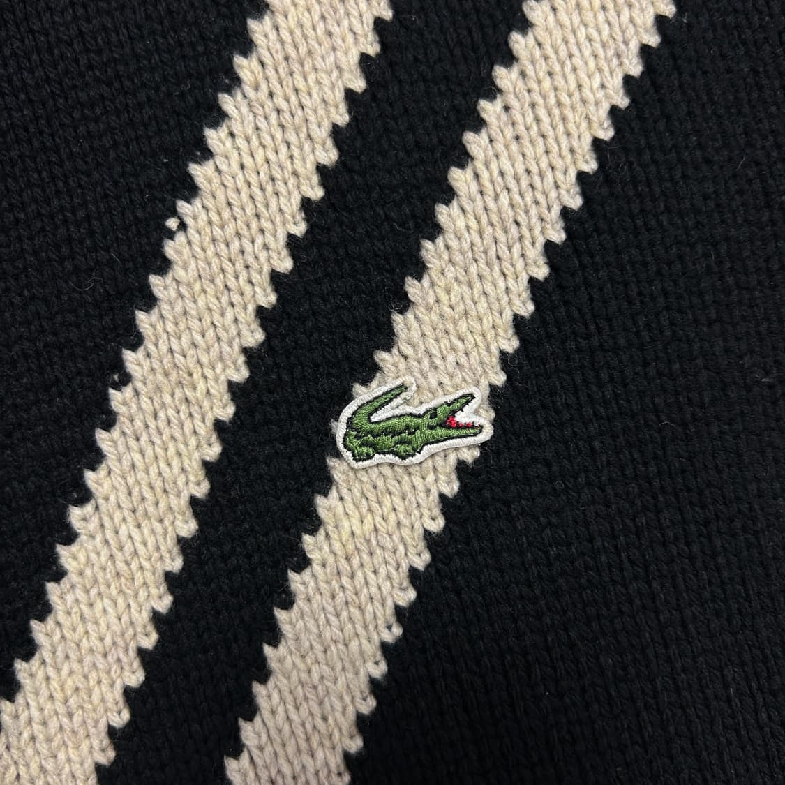 라코스테 블랙 니트집업 가디건(105) 상품이미지5