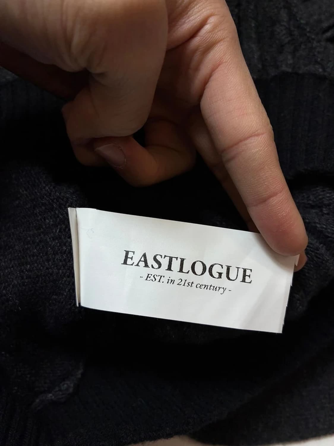 이스트로그 EASTLOGUE 비대칭 케이블 니트 PN8802 상품이미지7