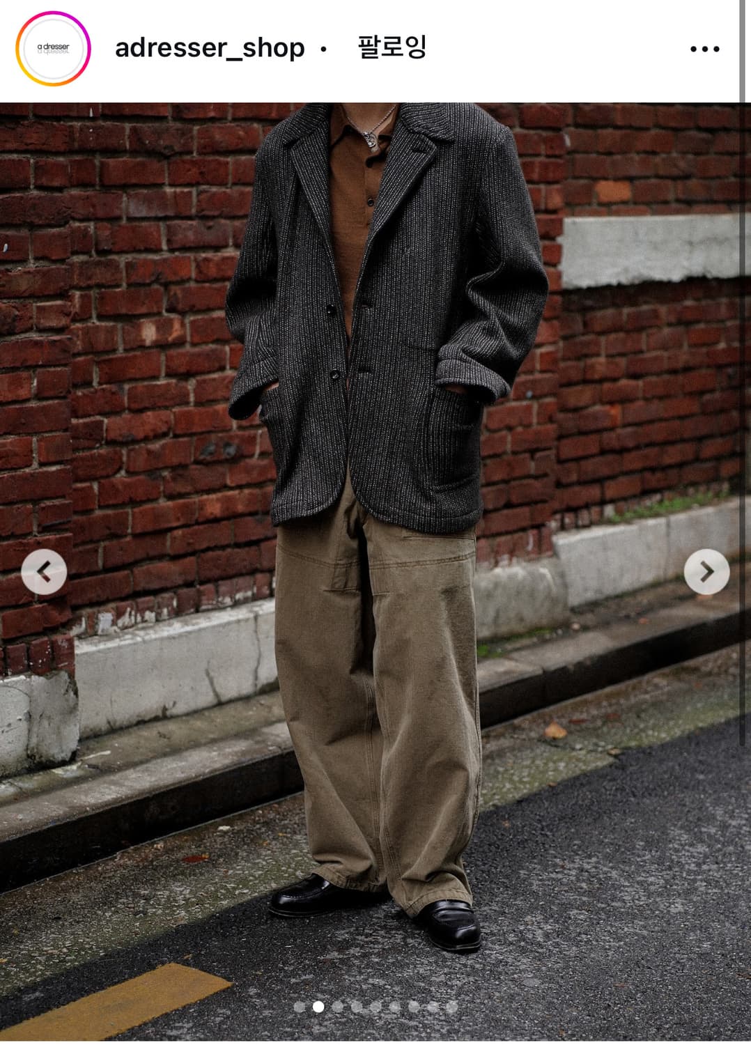 [44] 오베르쥬 어드레서 별주 베이커 팬츠 빈티지 카키 상품이미지3