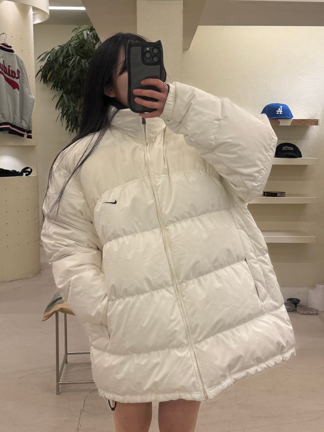 나이키 00s 올드스쿨 덕다운 화이트 패딩 U93 상품이미지1