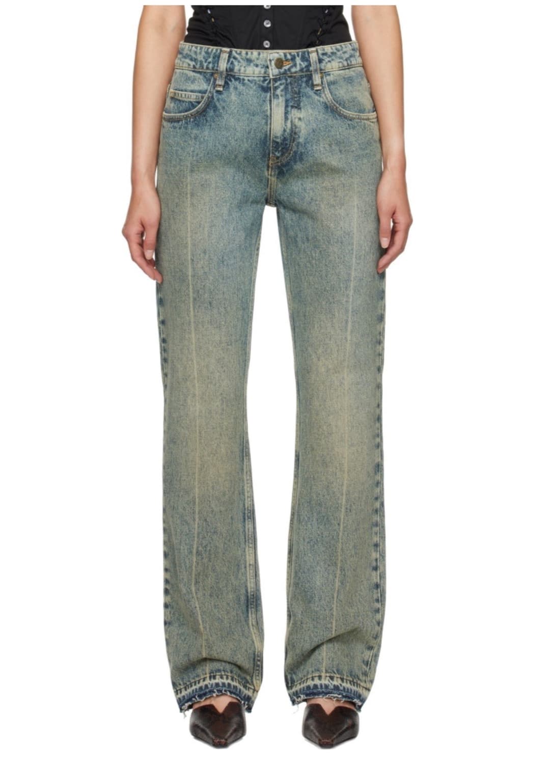 Erl 이알엘 빈티지 워싱 플레어 데님 30 상품이미지5