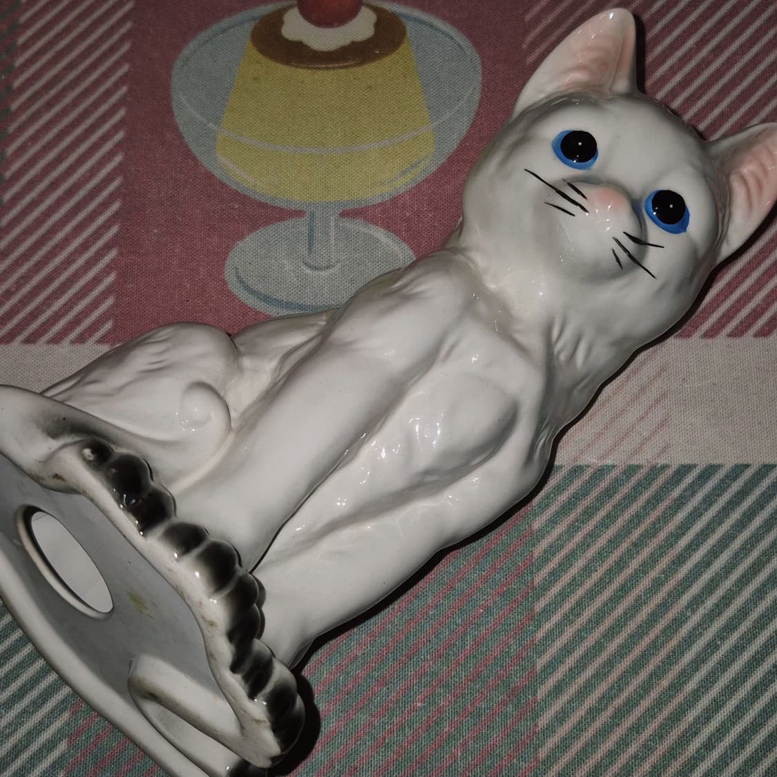 80s 카토 핸드메이드 포셀린 아기 고양이 장식 상품이미지10