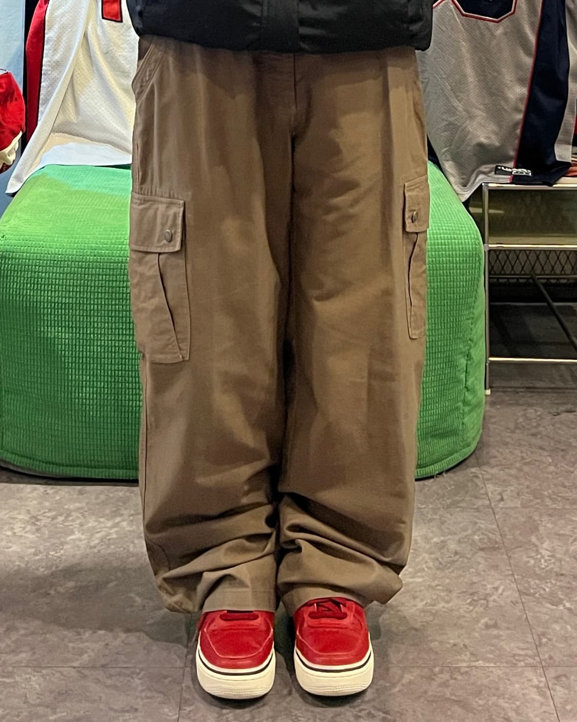 Brown wide cargo pants 상품이미지1