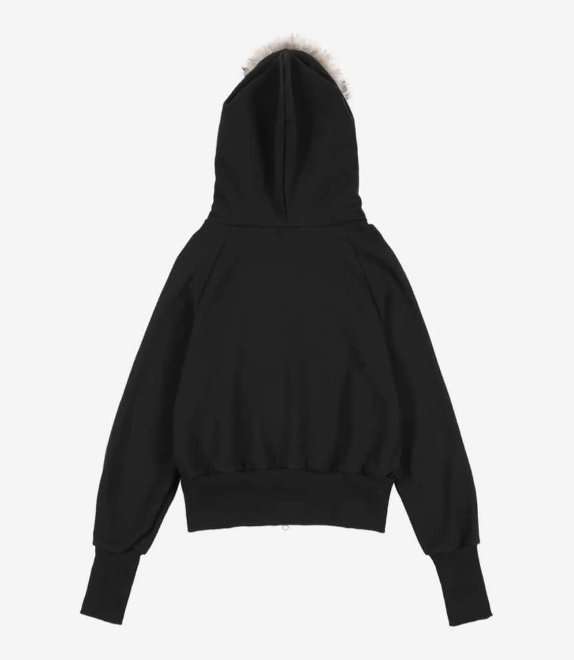 팬시클럽 루스리스 퍼 후드집업 블랙 상품이미지5