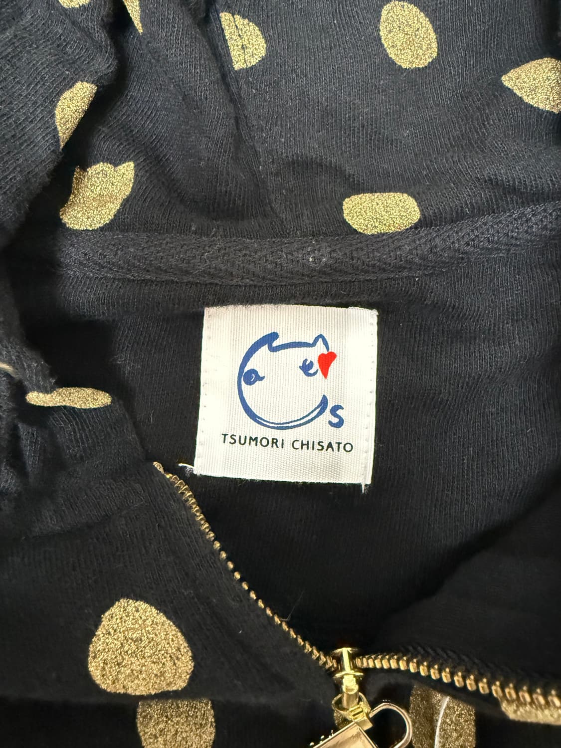 츠모리 치사토 골드 캣 도트 후드 집업 상품이미지4