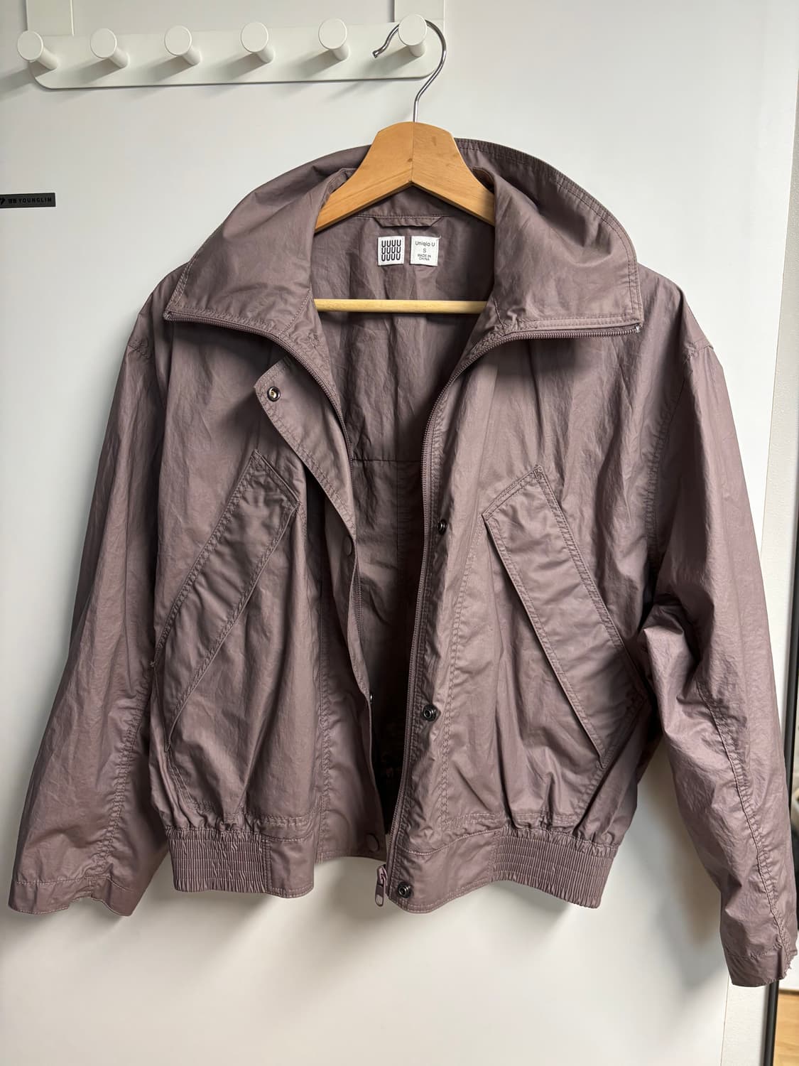 [S] 유니클로 U 크롭 블루종 자켓 퍼플 상품이미지1