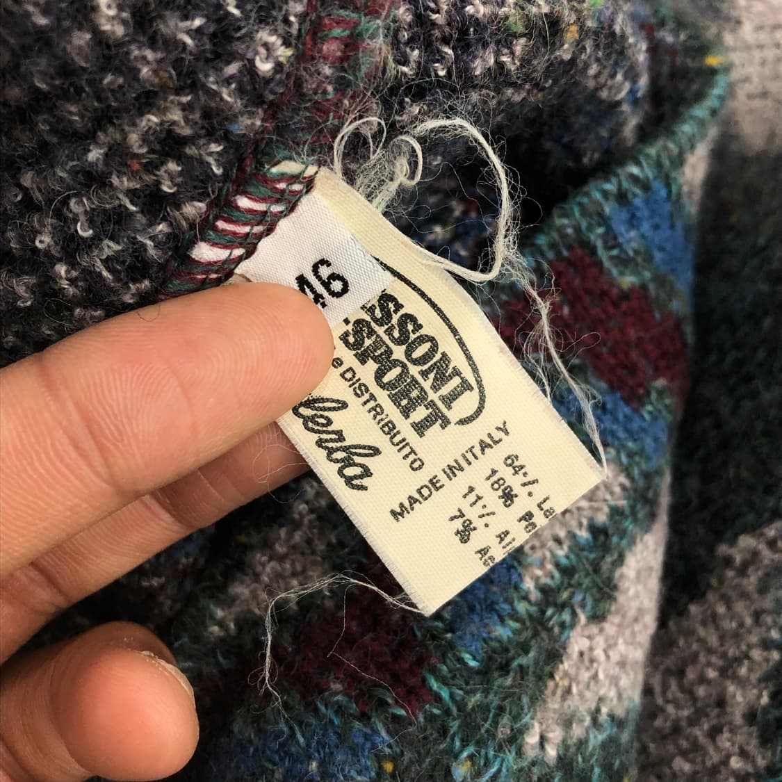 미쏘니 멀티컬러 패턴 울 가디건 상품이미지5