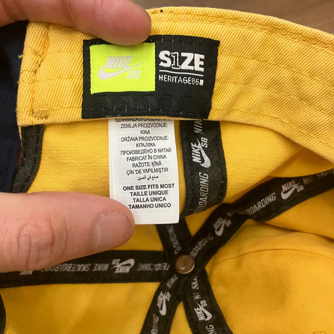 N48 나이키 sb 볼캡 모자 옐로우 상품이미지4