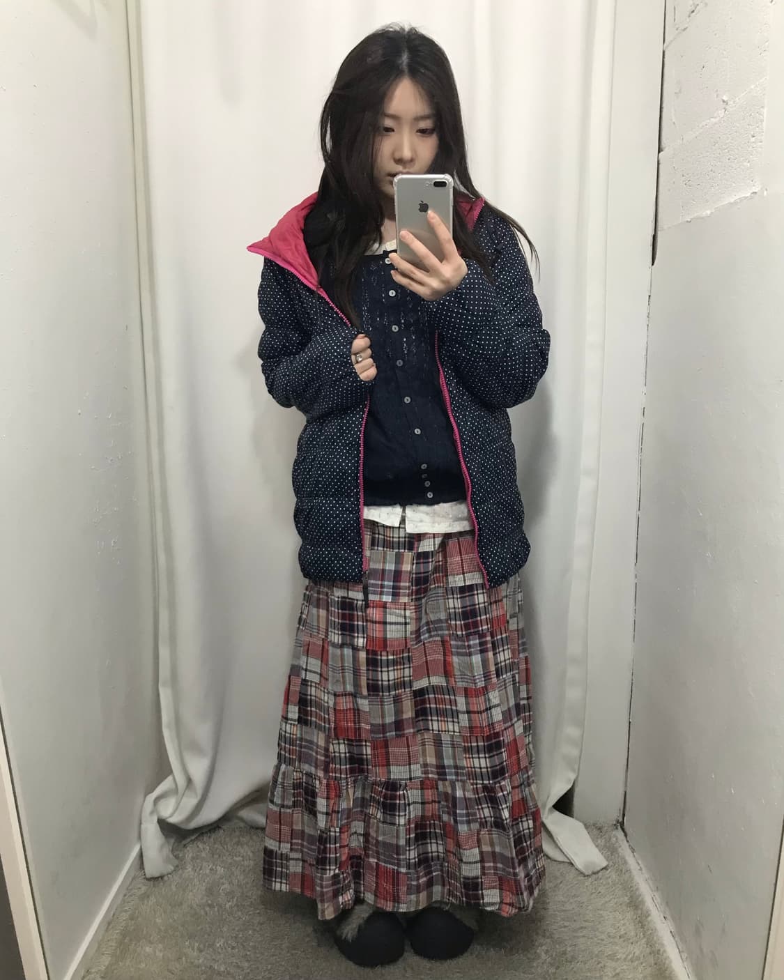 도트 경량 패딩 코디 세트 🤍 상품이미지1