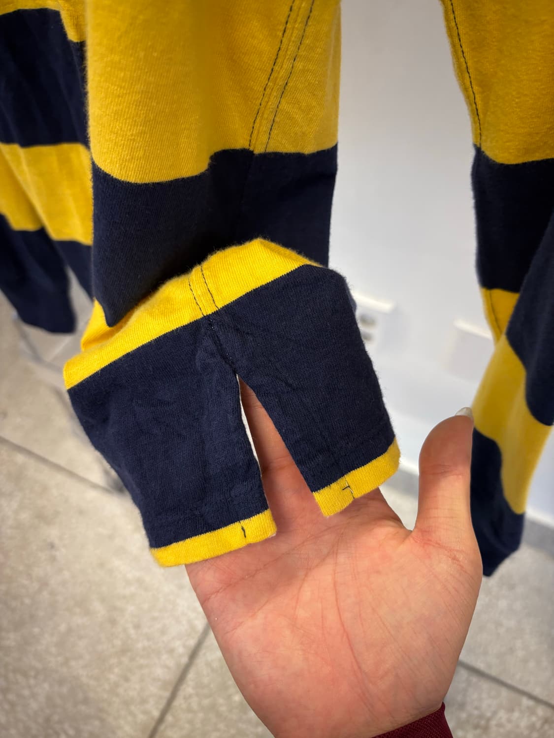 Polo yellow stripe collar T 상품이미지4
