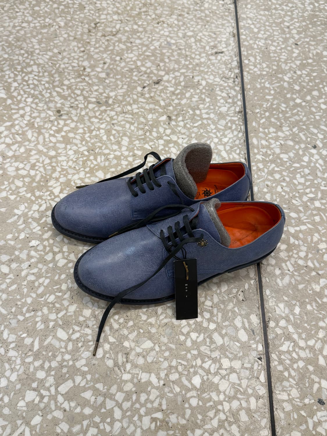 Vintage blue casual leather shoes 상품이미지1