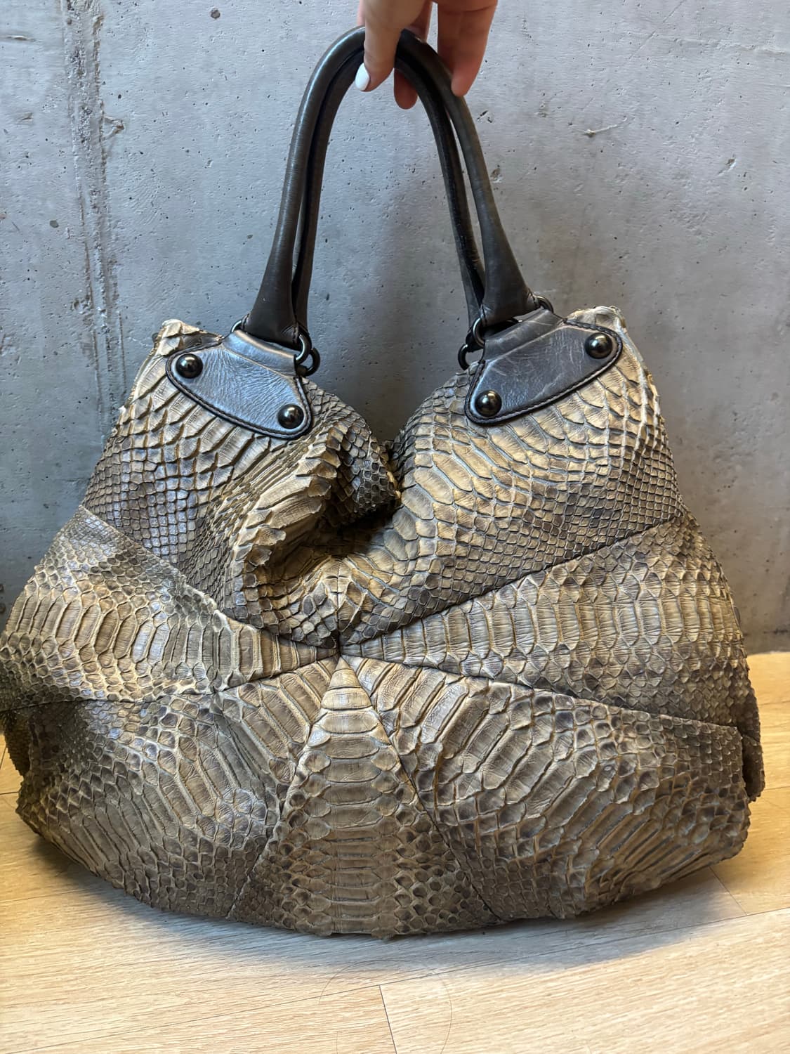 리얼 악어 가죽 숄더백 상품이미지2