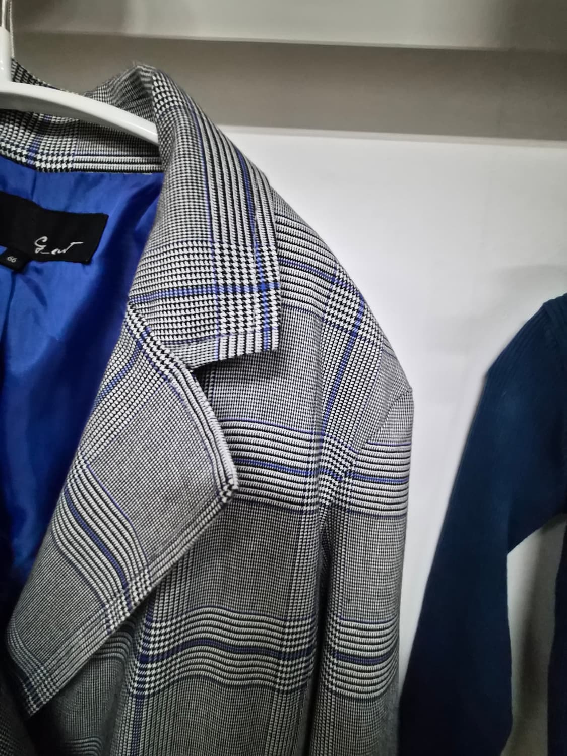 지컷 언발프릴 체크 트렌치 코트 상품이미지7