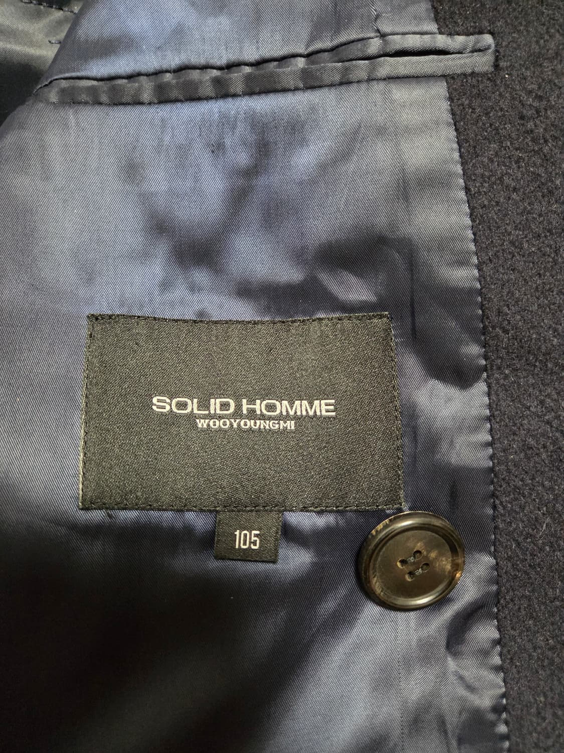 솔리드옴므 네이비 더블 브레스티드 코트 상품이미지6