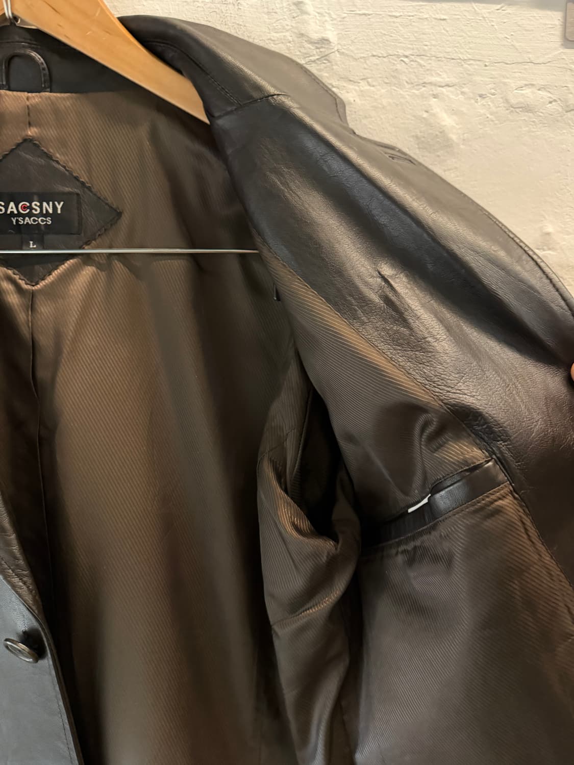 Sacsny Y saccs 요지 야마모토 램스킨 레더 블레이저 자켓 L 상품이미지6