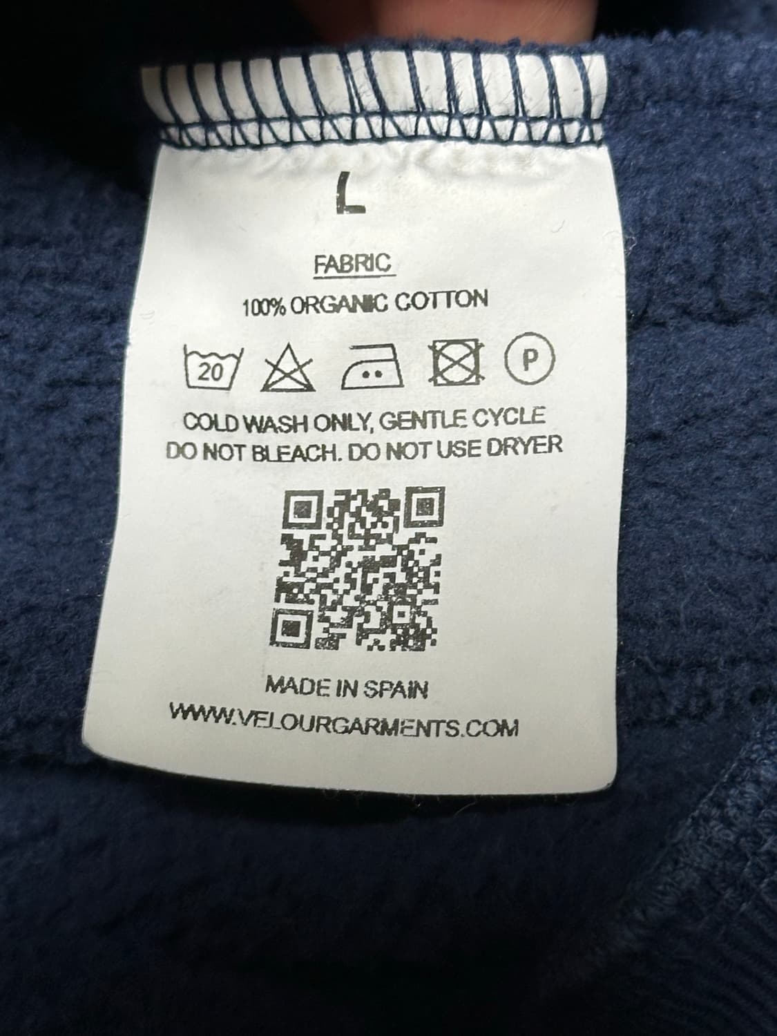 Velour Garments 450GSM 후드티 페이디드 네이비 L 상품이미지2