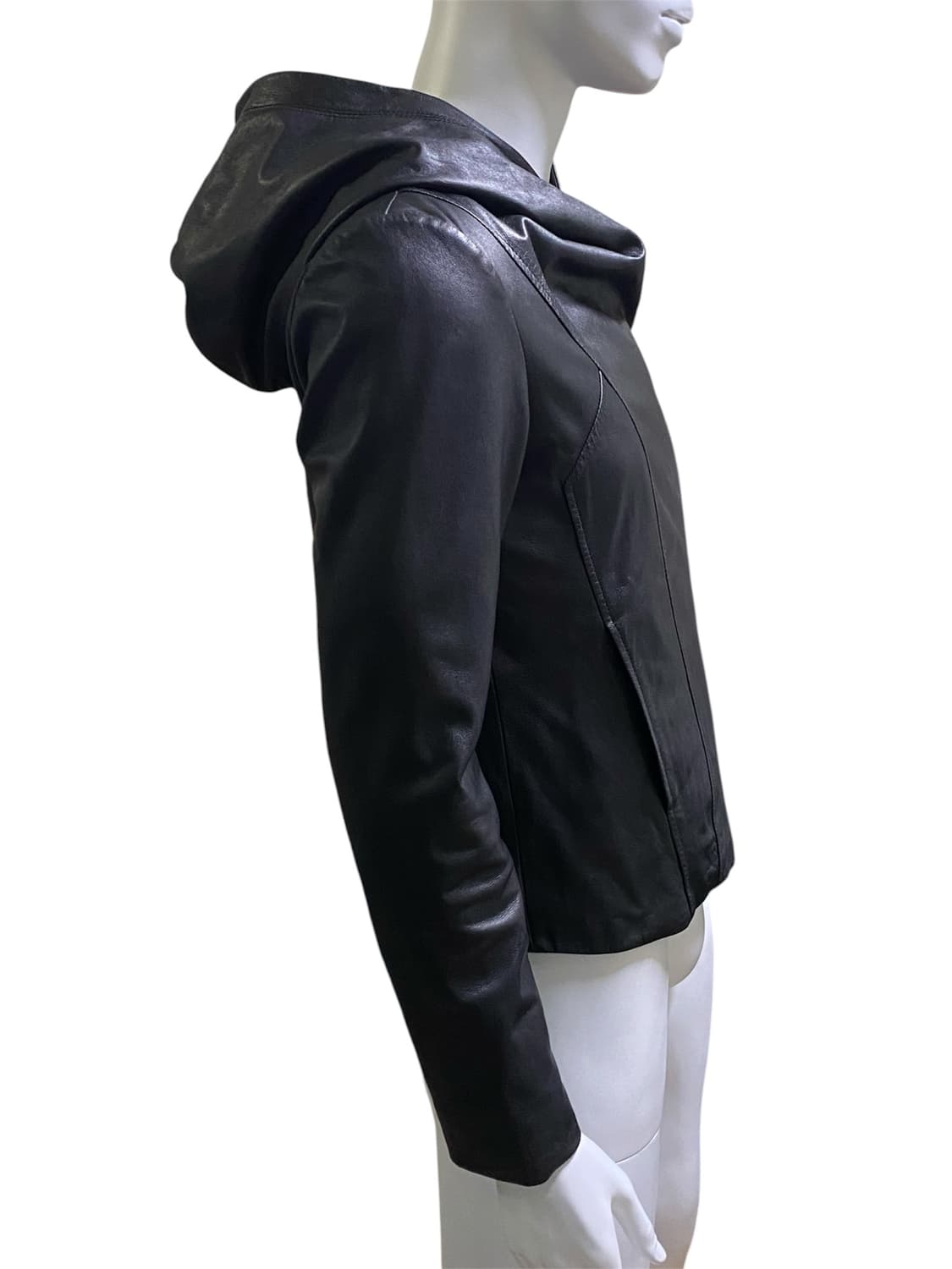 Asymmetric Zip Leather Jacket 상품이미지4