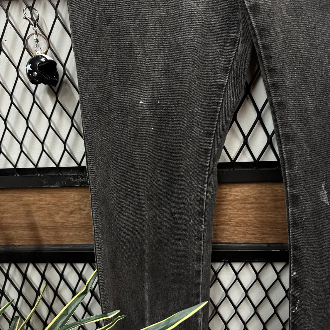 00s 할리데이비슨 데님 팬츠 포켓 로고 포인트 흑청 상품이미지8