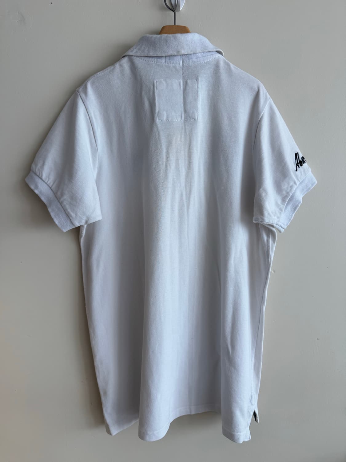 아베크롬비 빅무스 USA 성조기 화이트 폴로 카라티 XL 상품이미지3