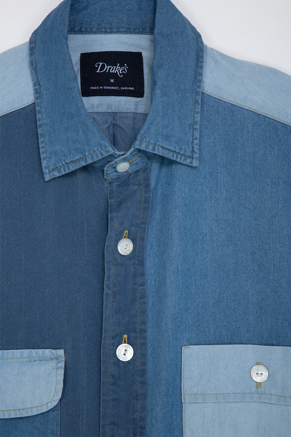 드레익스 패치워크 투 포켓 데님 워크 셔츠 S사이즈 상품이미지4