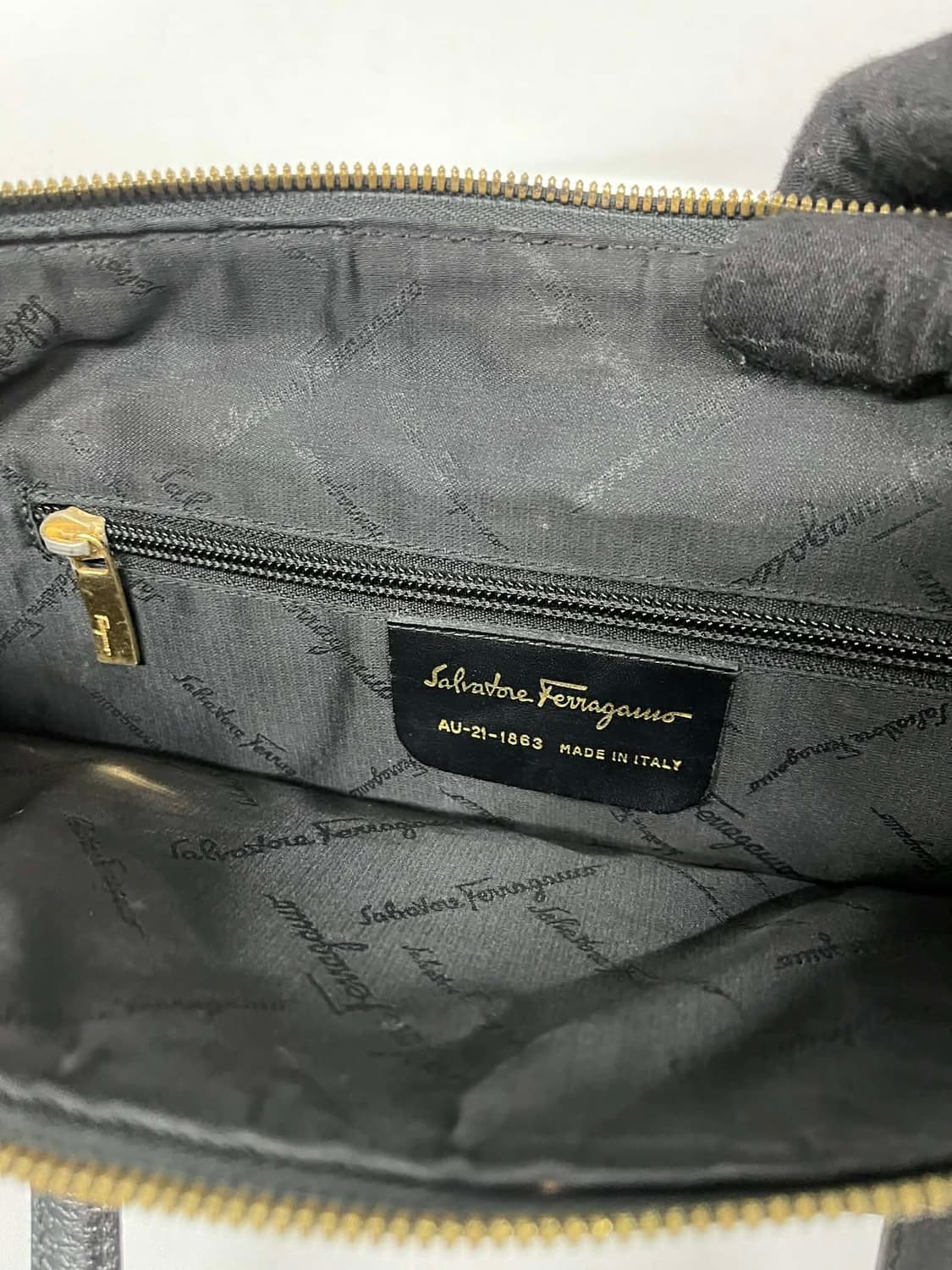 살바토레 페라가모 캔버스 가죽 트림 핸드백 숄더 겸 토트백 상품이미지7