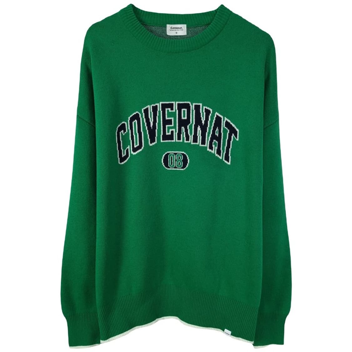 [커버낫] 빅로고 아치로고 오버핏 니트 그린 M18466 상품이미지2