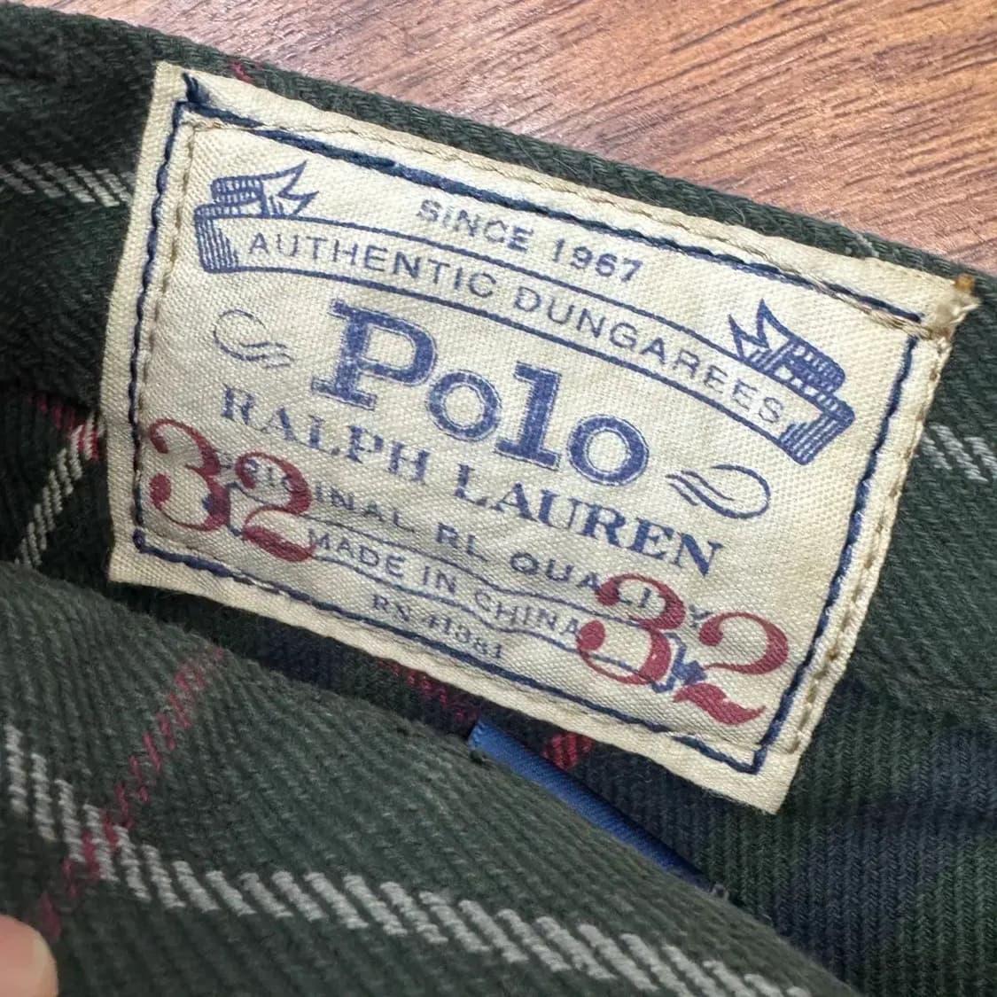 32 폴로 랄프로렌 타탄체크 플라이버튼 팬츠  상품이미지4