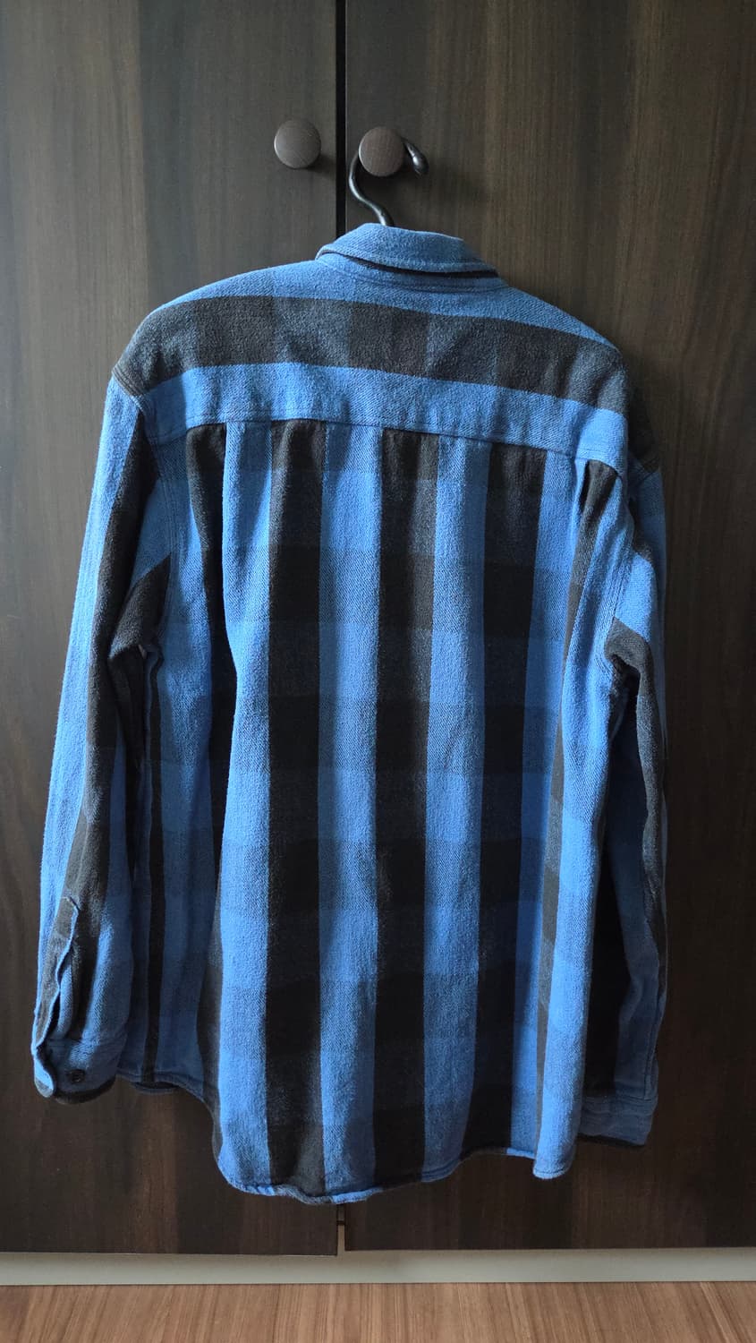 네이비 블랙 체크 셔츠 상품이미지2