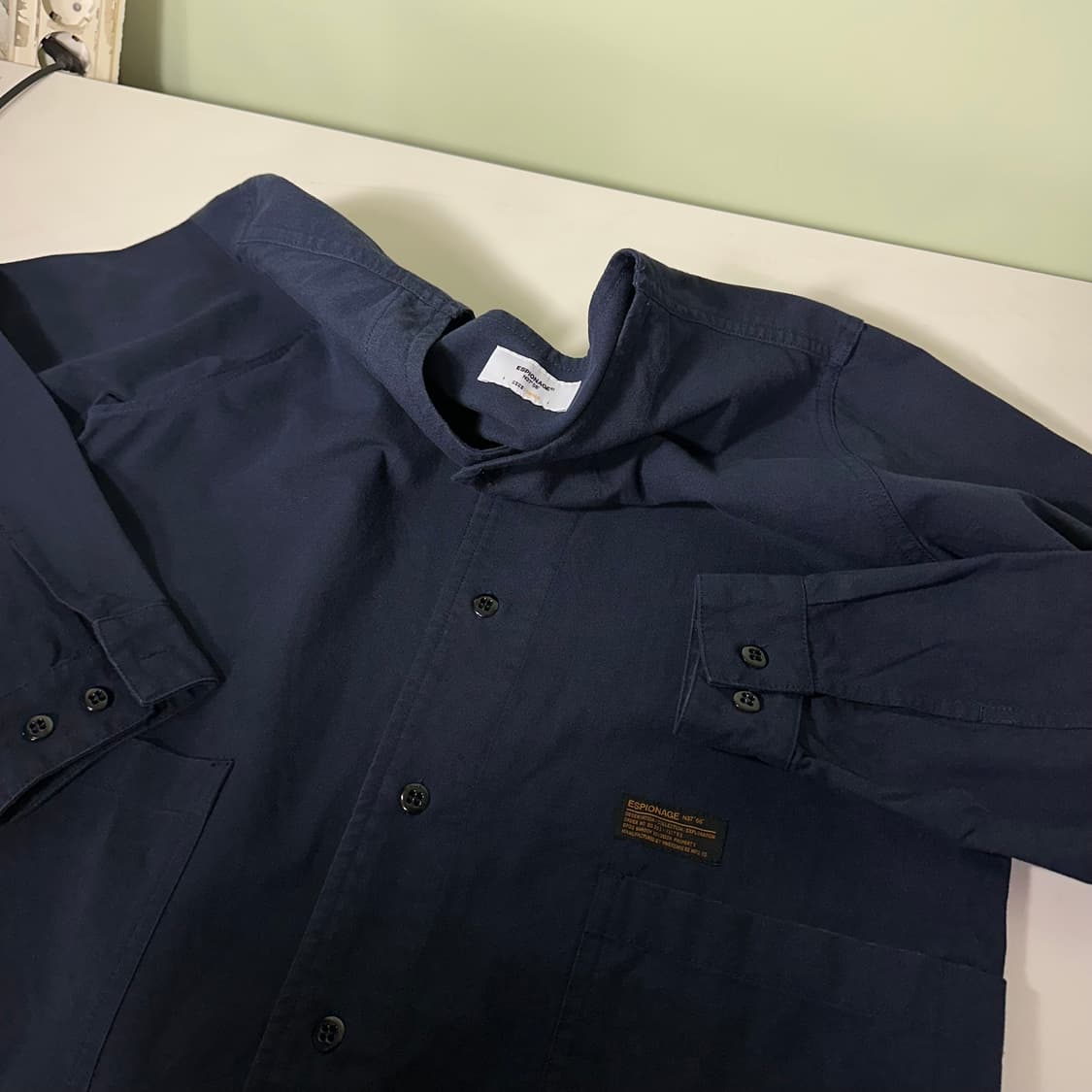 95 S 에스피오나지 코튼 논카라 네이비 코튼자켓 상품이미지1
