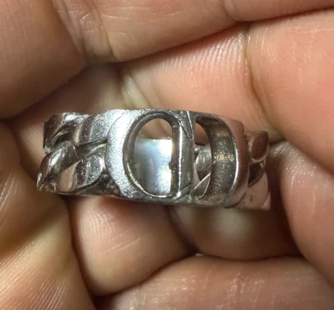 Dior chain Icon ring 디올 스털링 체인 실버링 반지  상품이미지3
