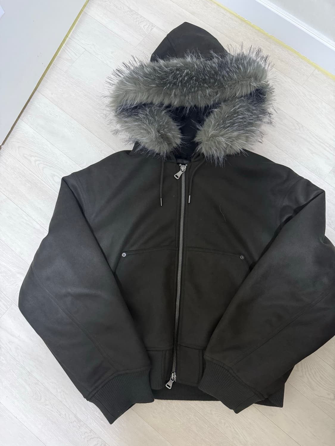 자라 스웨이드 퍼 패딩 자켓 상품이미지1