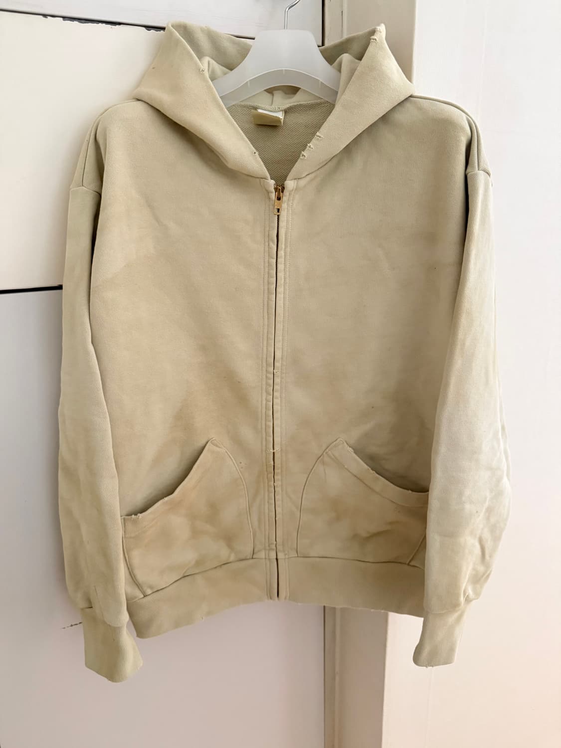 L) 카키스 스테인 집업 후디 옐로우  상품이미지1