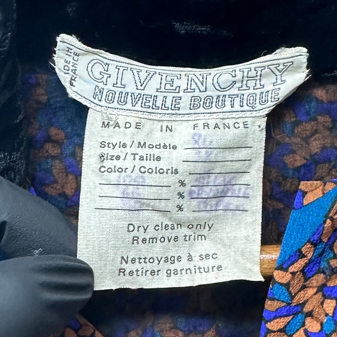 지방시 프랑스제 기하학 패턴 롱 원피스 드레스 빈티지 여성 상품이미지6