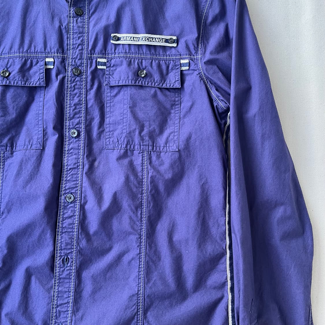 아르마니 익스체인지 퍼플 유틸리티 셔츠 상품이미지4