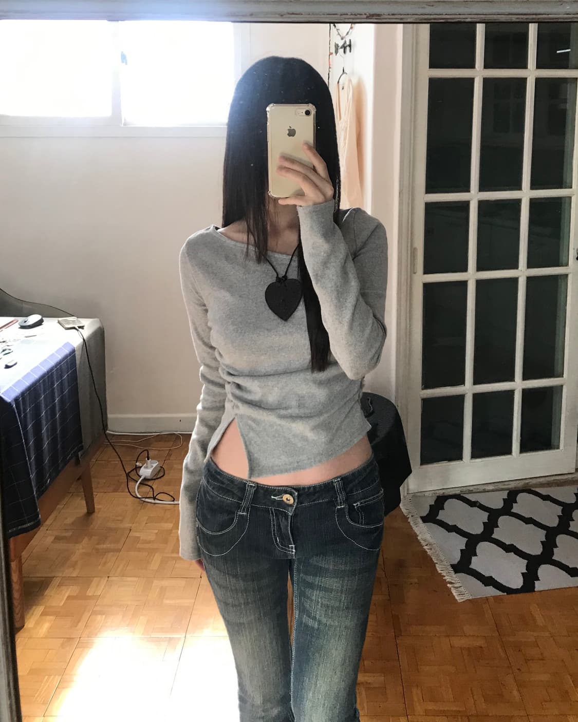 vintage denim capri pants 상품이미지2