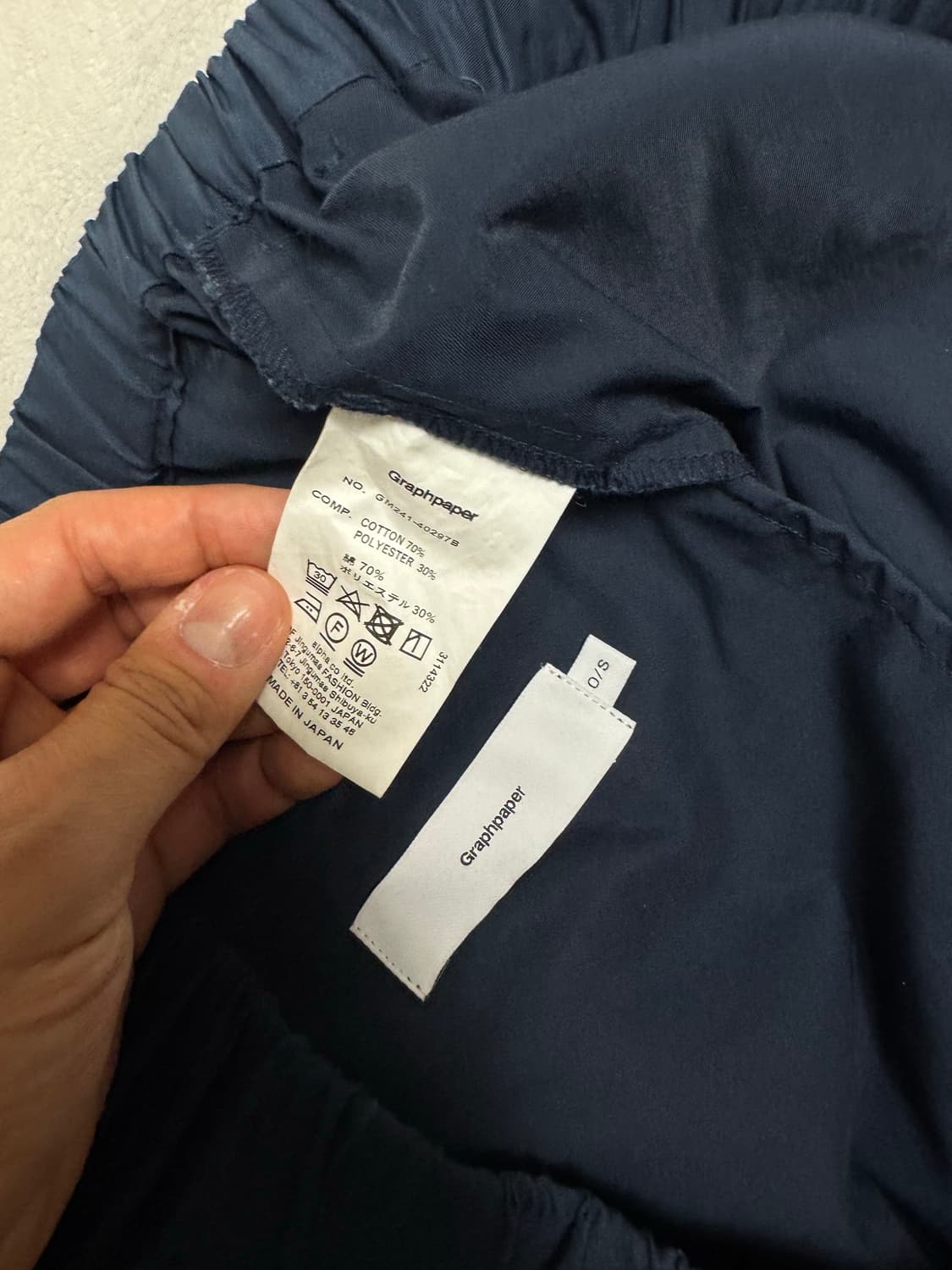 [Graphpaper]그라프페이퍼 네이비 팬츠 (OS) 상품이미지5