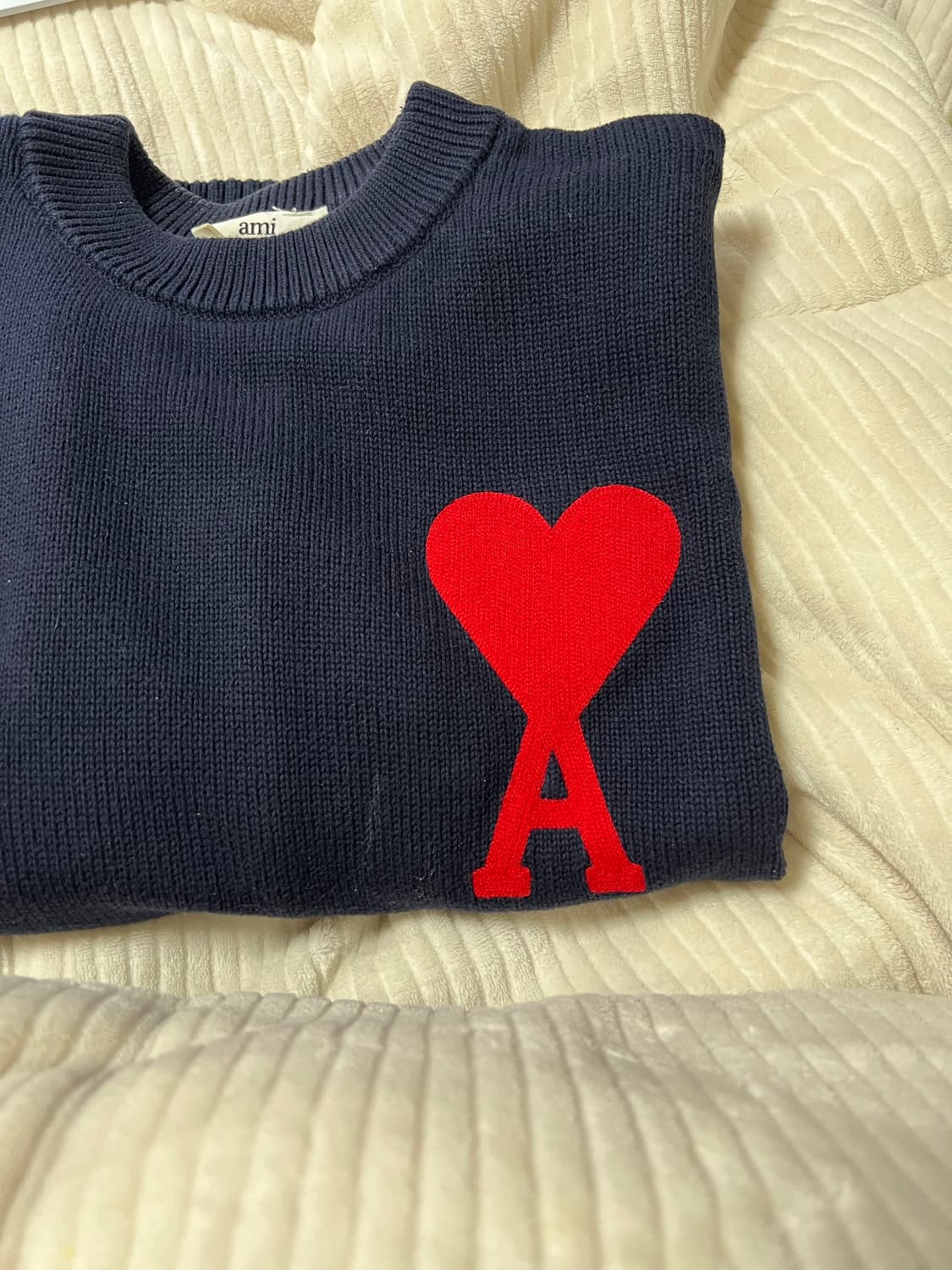 아미 빅하트 네이비 니트 L 상품이미지4