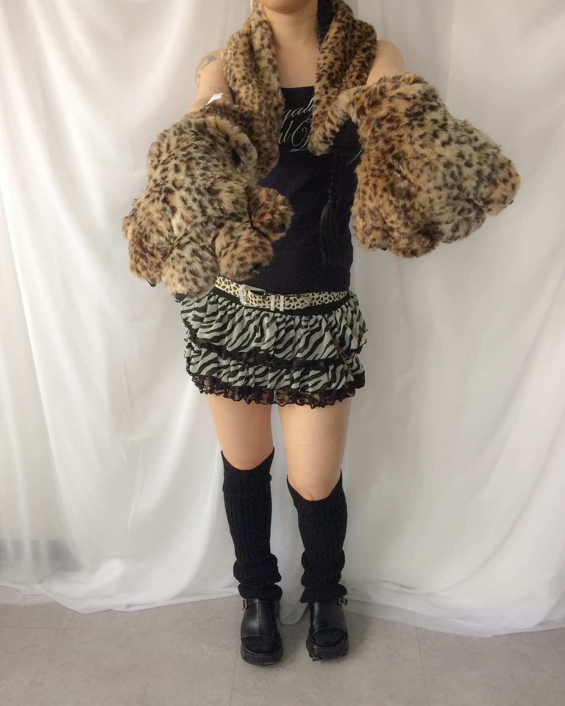 leopard glove muffler 상품이미지7