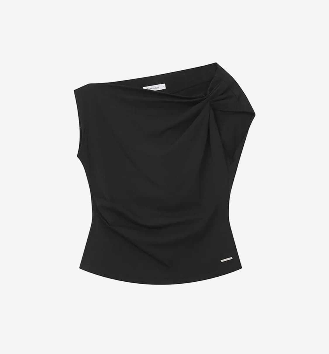 미세키서울 Slanted sleeveless top BLACK 상품이미지2