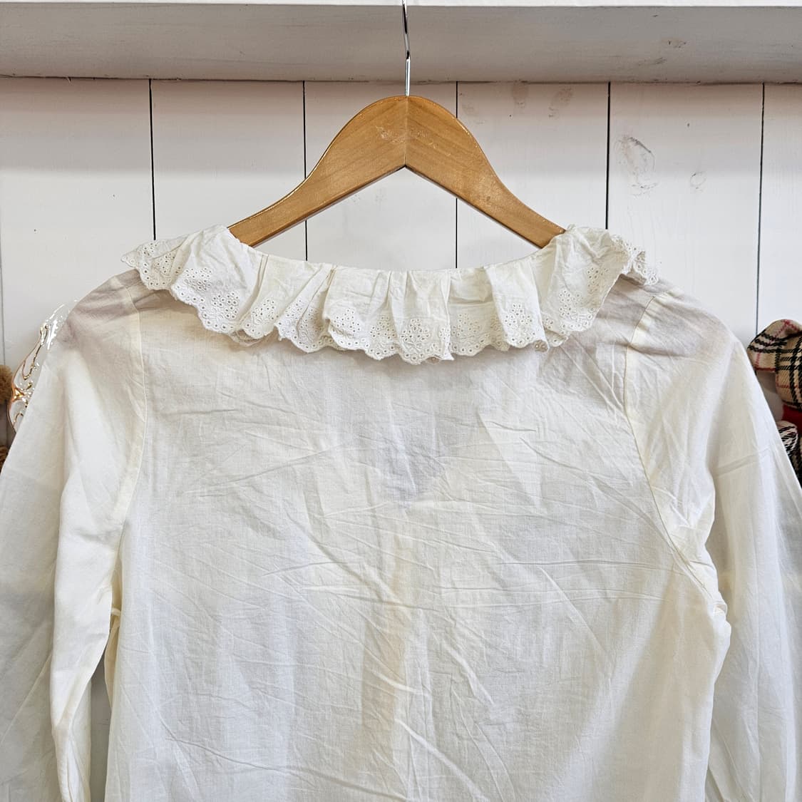 코튼 레이스 프릴 블라우스 상품이미지6